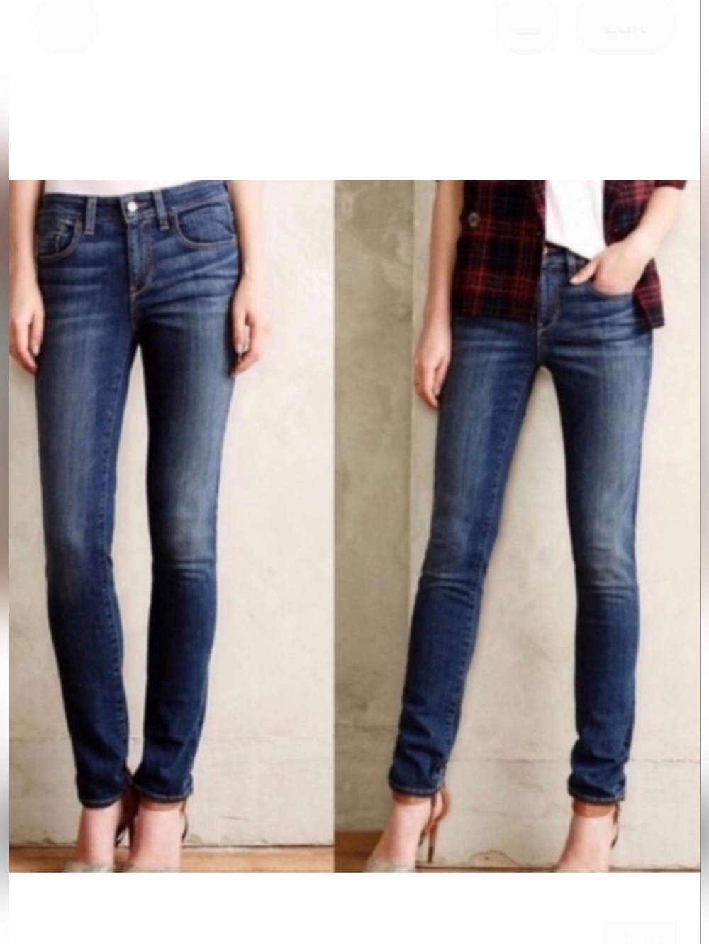 Anthropologie Pilcro Blue Low Rise Straight Jeans